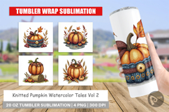 Knitted Pumpkin Tumbler Product Image 1