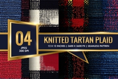 Knitted Scottish Tartan Plaid Pattern | 12×12 Digital Paper Product Image 1