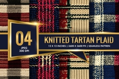 Knitted Scottish Tartan Plaid Pattern | 12×12 Digital Paper Product Image 1