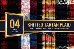 Knitted Scottish Tartan Plaid Pattern | 12×12 Digital Paper Product Image 1