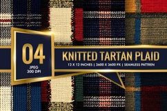 Knitted Tartan Plaid Digital Paper| Fabric Texture Design Product Image 1