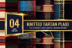 Knitted Scottish Tartan Plaid Pattern | 12×12 Digital Paper Product Image 1