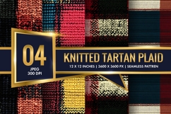 Knitted Scottish Tartan Plaid Pattern | 12×12 Digital Paper Product Image 1