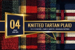 Knitted Scottish Tartan Plaid Pattern | 12×12 Digital Paper Product Image 1