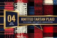 Knitted Scottish Tartan Plaid Pattern | 12×12 Digital Paper Product Image 1