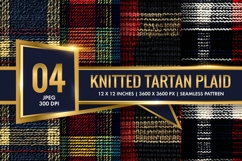 Knitted Scottish Tartan Plaid Pattern | 12×12 Digital Paper Product Image 1