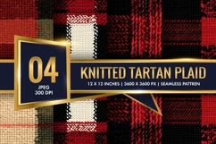 Knitted Scottish Tartan Plaid Pattern | 12×12 Digital Paper Product Image 1