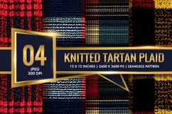 Knitted Scottish Tartan Plaid Pattern | 12×12 Digital Paper Product Image 1