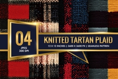 Knitted Scottish Tartan Plaid Pattern | 12×12 Digital Paper Product Image 1