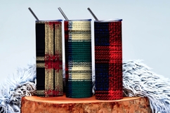 Knitted Tartan Plaid Digital Paper| Fabric Texture Design Product Image 3