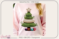 Knitted Christmas Tree PNG Bundle | 3 Sublimation Designs Product Image 5