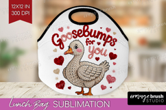 Knitted Valentines Day Lunch Bag - Faux Yarn Lunch Bug PNG Product Image 1