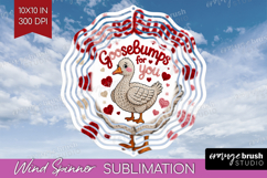 Knitted Valentines Day Wind Spinner Sublimation PNG - Faux Product Image 1