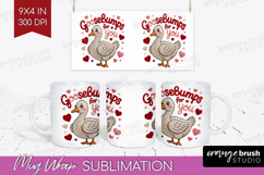 Knitted Valentines Day Mug Wrap - Faux Yarn Mug PNG Product Image 1
