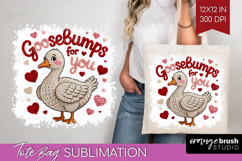 Knitted Valentines Day Tote Bag - Faux Yarn Tote Bag PNG Product Image 1