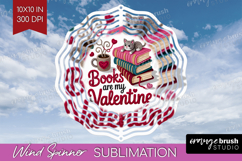 Knitted Valentines Day Wind Spinner Sublimation PNG - Faux Product Image 1