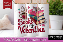 Knitted Valentines Day Tumbler Wrap - Faux Yarn Tumbler PNG Product Image 1