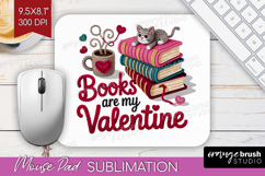 Knitted Valentines Day Mouse Pad Sublimation - Faux Yarn PNG Product Image 1