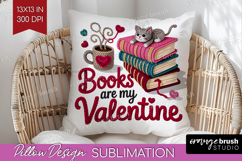Knitted Valentines Day Pillow Sublimation - Faux Yarn Pillow Product Image 1