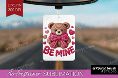 Knitted Valentines Day Air Freshener PNG - Faux Yarn PNG Product Image 1