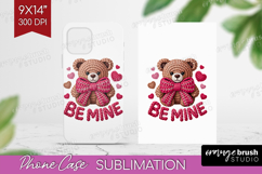 Knitted Valentines Day Phone Case PNG - Faux Yarn Case PNG Product Image 1