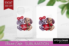 Knitted Valentines Day Phone Case PNG - Faux Yarn Case PNG Product Image 1