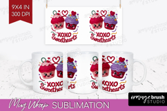 Knitted Valentines Day Mug Wrap - Faux Yarn Mug PNG Product Image 1