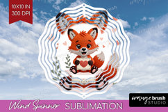 Knitted Valentines Day Wind Spinner Sublimation PNG - Faux Product Image 1