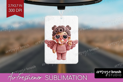 Knitted Valentines Day Air Freshener PNG - Faux Yarn PNG Product Image 1