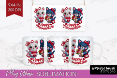 Knitted Valentines Day Mug Wrap - Faux Yarn Mug PNG Product Image 1