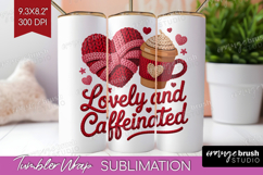 Knitted Valentines Day Tumbler Wrap - Faux Yarn Tumbler PNG Product Image 1