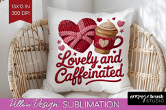 Knitted Valentines Day Pillow Sublimation - Faux Yarn Pillow Product Image 1