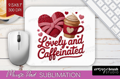 Knitted Valentines Day Mouse Pad Sublimation - Faux Yarn PNG Product Image 1