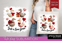 Knitted Valentines Day Tote Bag - Faux Yarn Tote Bag PNG Product Image 1