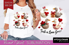 Knitted Valentines Day Round Tshirt Background - Faux Yarn Product Image 1