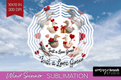 Knitted Valentines Day Wind Spinner Sublimation PNG - Faux Product Image 1