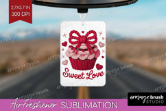 Knitted Valentines Day Air Freshener PNG - Faux Yarn PNG Product Image 1
