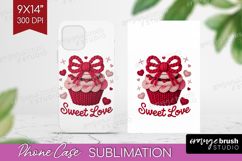 Knitted Valentines Day Phone Case PNG - Faux Yarn Case PNG Product Image 1