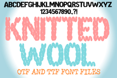 Knitted Wool Alphabet Lettering ABC Text Embroidery Font OTF by Squeeb Creative