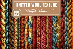 Knitted Wool Texture Digital Paper Bundle Product Image 1