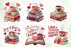 Knitted Yarn Book &amp; Coffee Clipart Bundle Product Image 3