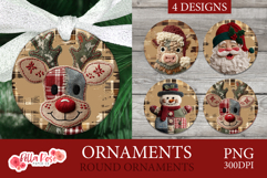 Knitted Christmas | Holiday | Round Christmas Ornament Product Image 1