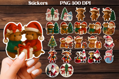 Christmas knitted cow stickers | Knitted Christmas stickers Product Image 1