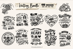 Funny Knitting SVG Bundle, Knitting Bundle 100 designs, Knit Product Image 5