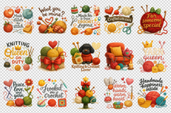 Knitting &amp; Crochet clipart printable sublimation bundle png Product Image 2