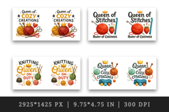 Knitting &amp; Crochet mug wrap printable sublimation design Product Image 2