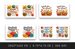 Knitting &amp; Crochet mug wrap printable sublimation design Product Image 2