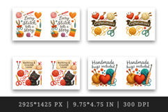 Knitting &amp; Crochet mug wrap printable sublimation design Product Image 2