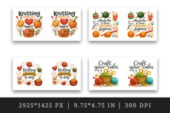 Knitting &amp; Crochet mug wrap printable sublimation design Product Image 2