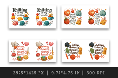 Knitting &amp; Crochet mug wrap printable sublimation design Product Image 2